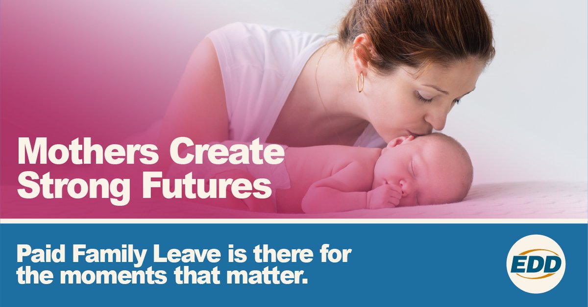 Expecting mothers, #DidYouKnow you can receive disability benefits before you deliver, and after your due date to recover from childbirth? Then use Paid Family Leave benefits to bond with your child. Learn more at edd.ca.gov/en/disability/… @CA_EDD