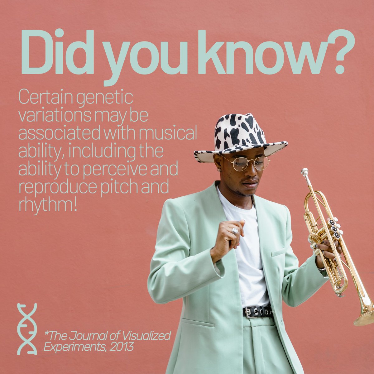 PredictivCare's tweet photo. 🎶🤔 Can genetics influence musical talent? Studies suggest so! One gene that has been linked to musical ability is AVPR1A, which has been associated with traits like creativity and communication. If you're a natural musician, it might be written in your DNA! 🎼🧬 #AVPR1A #FOXP2 https://t.co/CGzZDkREKU