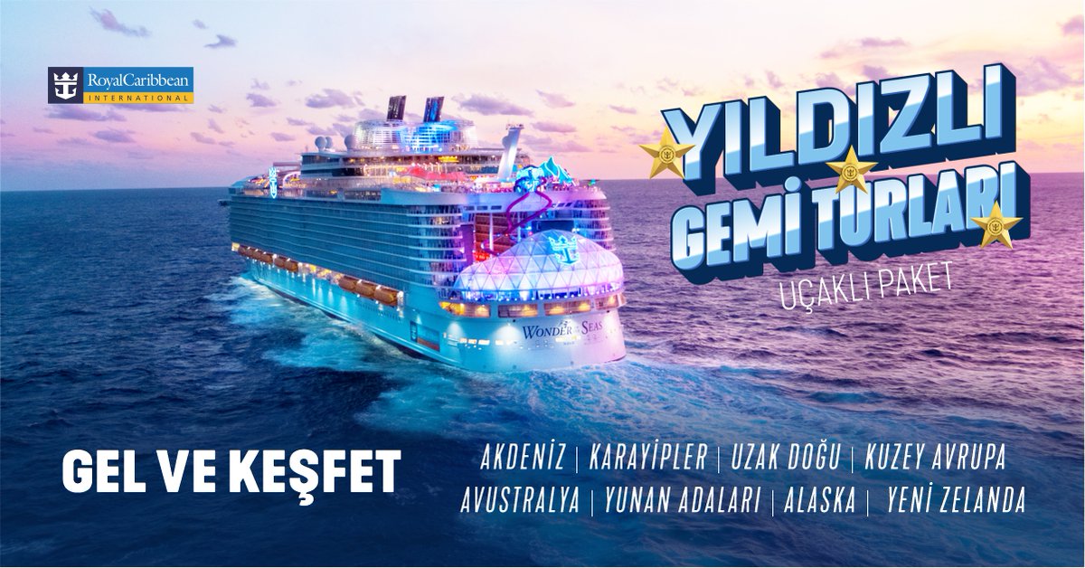 Royal Carribean ile keşfetmenin tam zamanı! 
kampanya.royalcaribbean.com.tr/2023-gemi-turl…