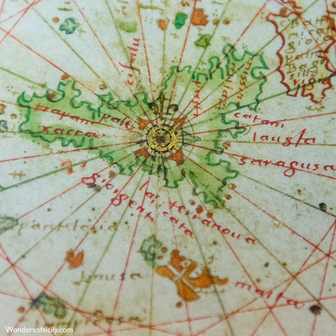 17th century nautical map of Sicily in the Mandralisca Museum in Cefalù.
#map #maps #c7 #17thcentury #cefalu