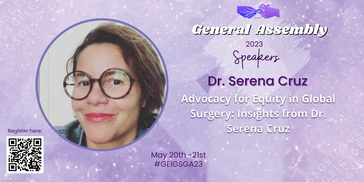 We’re very excited to share with you our next speaker, Dr. Serena Cruz! Dr. Cruz is a renowned global surgery expert who will be giving her insights on “Advocacy for Equity in Global Surgery”. Check her session and many more in the upcoming General Assembly this May 20th-21st!