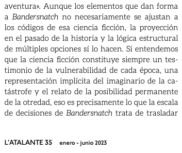 Tal vez uno de los mejores texto que he leído sobre Bandersnatch y <a href="/blackmirror/">Black Mirror</a>