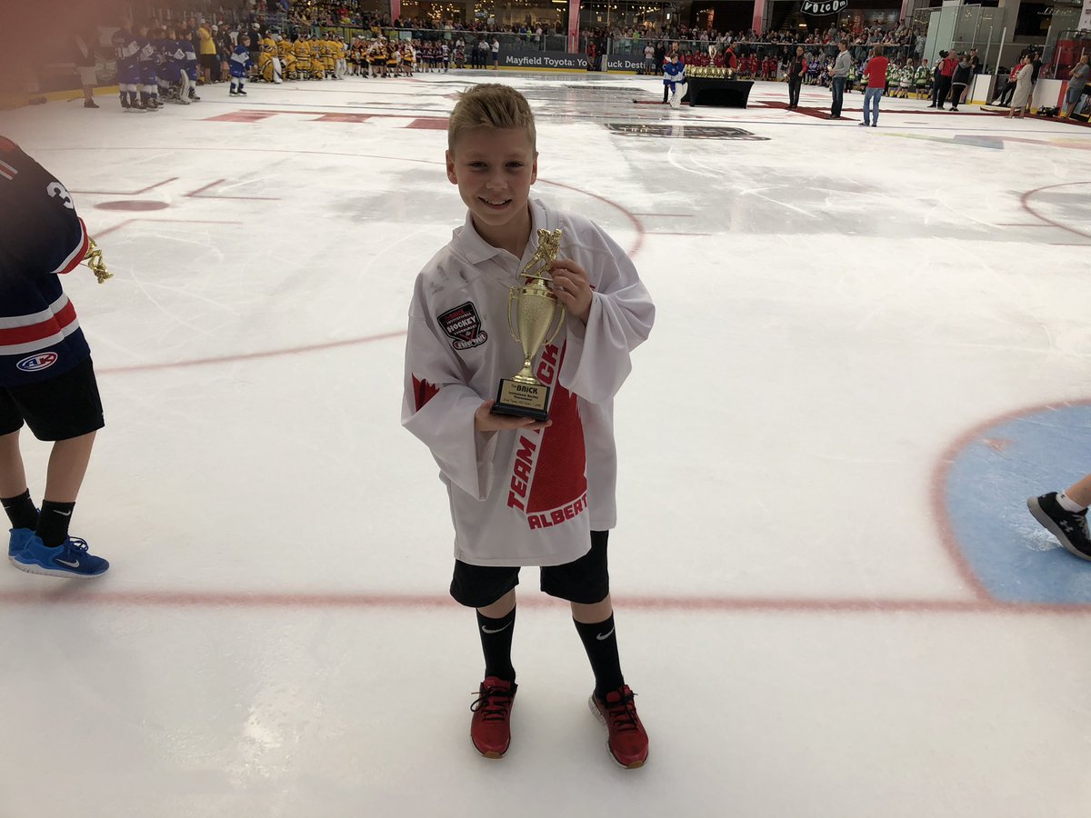 2023 WHL U.S. Priority Draft - 4th Overall Pick is 2018 Team Brick Alum Aiden Eskit! The entire organization is so proud of you Aiden and excited to watch you chase your dreams. Picture of Aiden (July 2018) after receiving his tournament all star award. #brickfamily