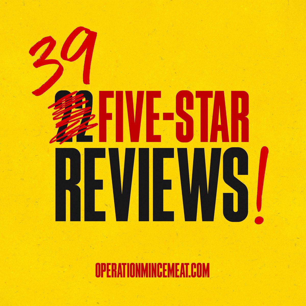 mincemeatlive's tweet photo. We are absolutely thrilled with the reviews coming in for our show. Here are some of our favourite things that have been said about Operation Mincemeat so far: https://t.co/L0Mgi4fnO8