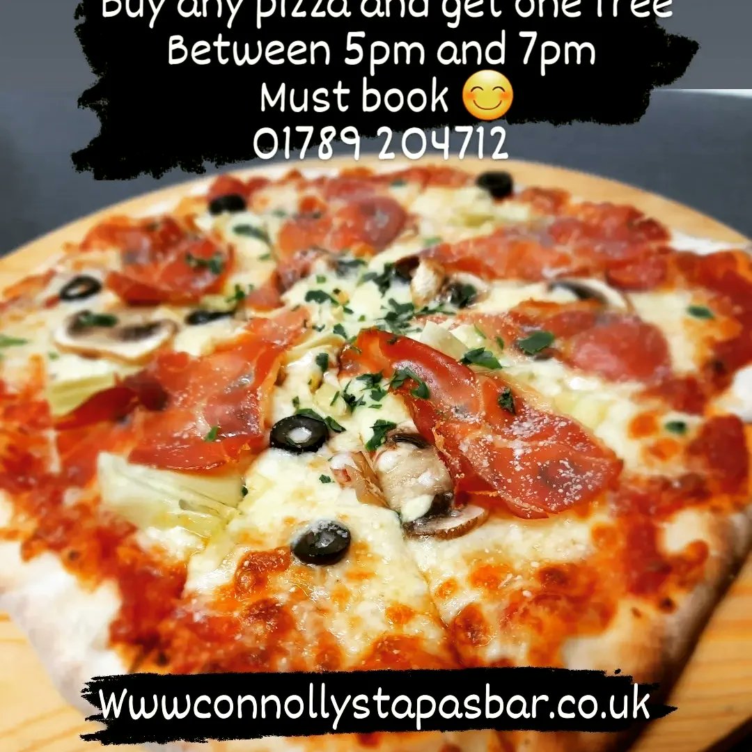 connollystapas's tweet photo. We have a whole new pizza menu this week, including our new Tikizza: chicken tikka masala with pepper's and onions! 

To book call 01789 204712 
#pizza #pizzalovers #chickentikkamasala #chicken #tapas #tapasbars #foodlovers #specials #localbusiness  #stratforduponavonbusiness https://t.co/3GABSUNgQA