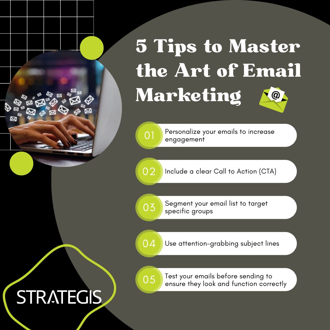 Check out these tips to master the art of email marketing and win your customers over in no time! #TeamStrategis #Strategis #FinancialMarketing #CreditUnions #CommunityBanks #CreditUnionMarketing #BankMarketing #EmailMarketing #EmailMarketingTips #EmailTips