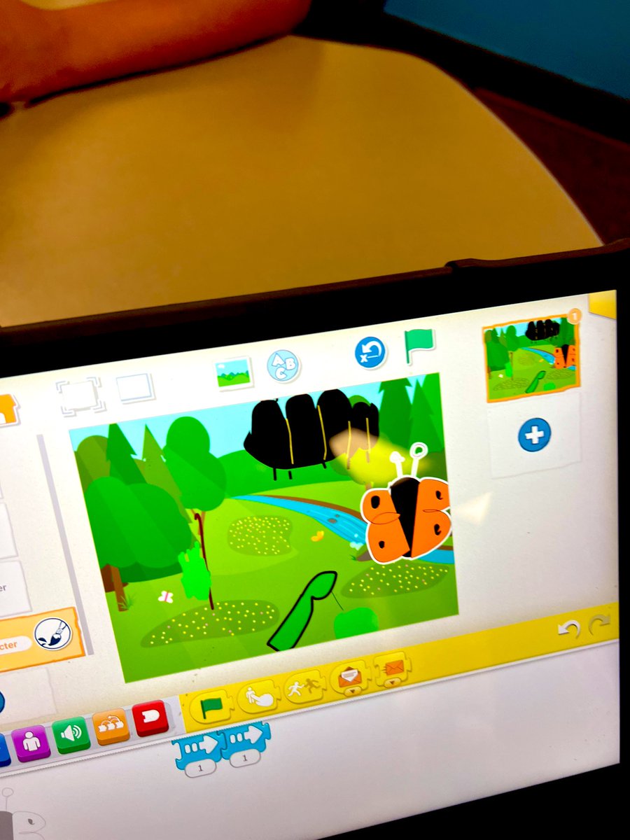 Some of the first graders are working on Scratch Jr Integration Project, Life cycle of a butterfly 🦋 <a href="/PeaseMustangs/">Pease Elementary</a> <a href="/ECISDScience/">Ector County ISD Science</a> <a href="/txBeckytech/">Becky Hansen</a> <a href="/BootUpPD/">BootUp</a> <a href="/scratch/">Scratch Team</a>