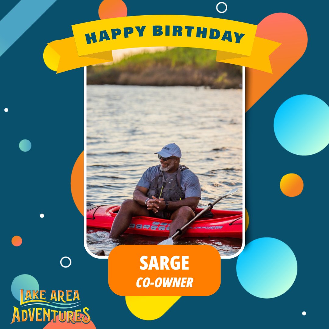 Join us as we wish our co-Owner Sarge a happy birthday! 🎉

Without Sarge, the adventures you know and love wouldn't be possible. He has a genuine love for SWLA — especially our waterways — and he share's that with everyone he can!

Thanks for all you do, Sarge! Happy Birthday 😎