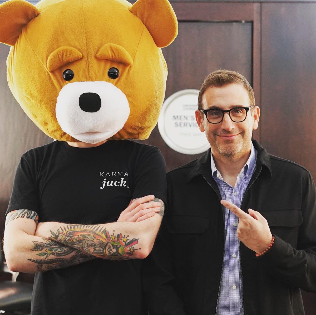 Pictured left to right: <a href="/jonodiener/">Jono Diener</a> and his caretaker.