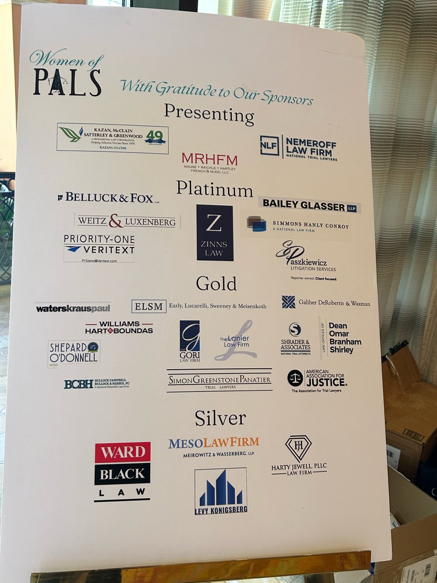 The Kazan Law Firm was a Presenting Sponsor of the 2023 Women of PALS (Plaintiffs Asbestos Litigation Seminar) held on May 9, 2023.  PALS is an annual conference attended by Plaintiffs’ Asbestos Attorneys who represent victims of asbestos disease. #asbestos #mesothelioma