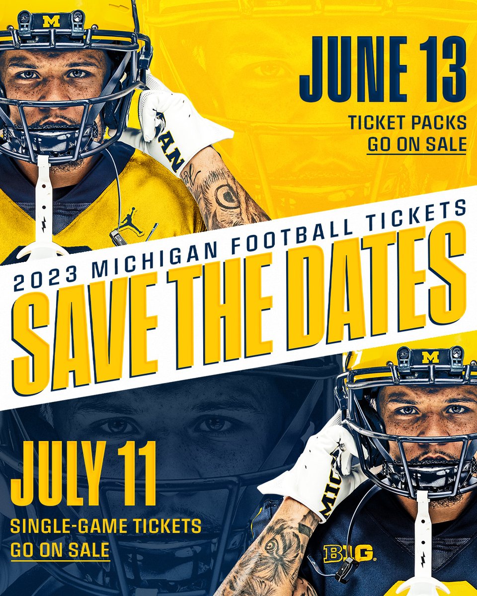 Michigan Athletics 〽️ on Twitter "RT UMichFootball 2023 ticket packs