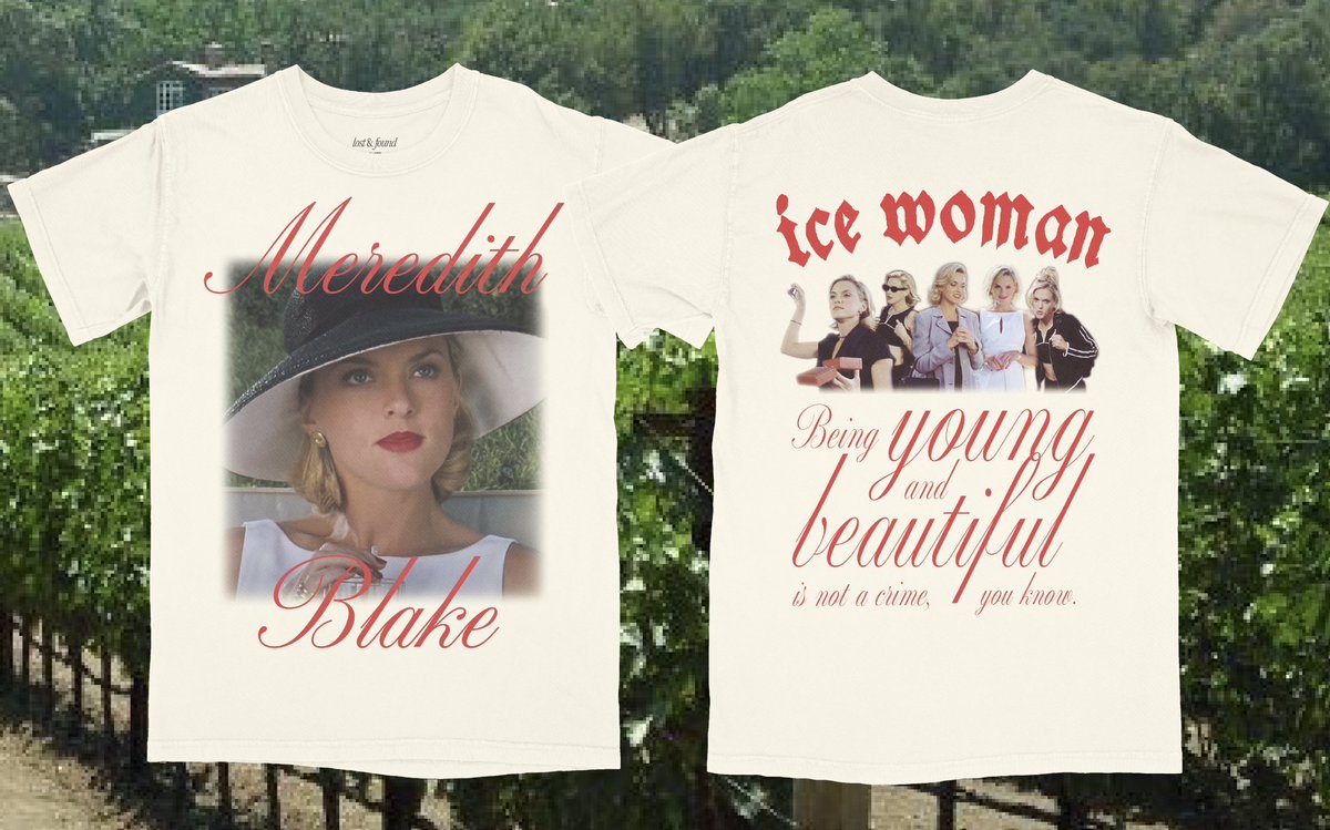 shoplnf's tweet photo. Meredith Blake Tee dropping tomorrow: 5.12.23 @ 9 AM MT

Giveaway on our IG 🤺🦎🍷🍇👒
#icewoman #meredithblake https://t.co/mDM6PlY6CD