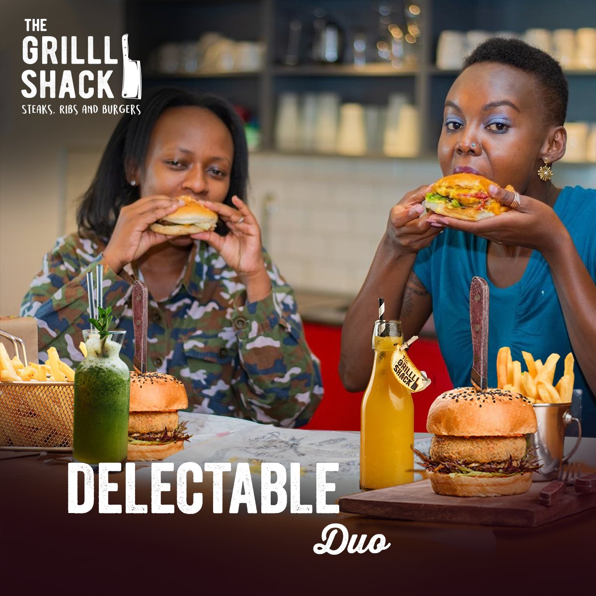 GrilllShackKe's tweet photo. It’s a thrill of a burger and you can get two🍔🍔
Get 2 cheese/house/veggie or chicken burgers at KES 1490 plus a side of fries and soda.
For delivery, dial 0700323323
#GrillShackKe #HappyHour #ThrillingThursday https://t.co/cuuWL8iPOB