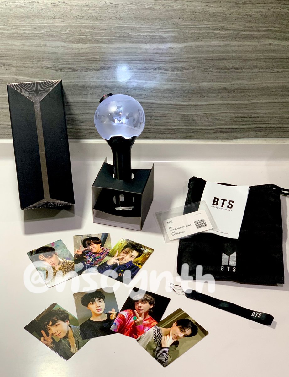 nscynth's tweet photo. WTS Official BTS Light Stick Army Bomb Ver. 3

💰565k fullset original (nego tipis)

✅ Condi: EXCELLENT AS NEW 💜 (baru pernah dipake sekali)
✅ Fullset PC lengkap 
✅ Pouch, Strap, QR Code, Guide Book lengkap
✅ Bluetooth lancar 
✅ FREE battery 

📍 Dom Serpong, Tangerang https://t.co/xoZAHPM8ao