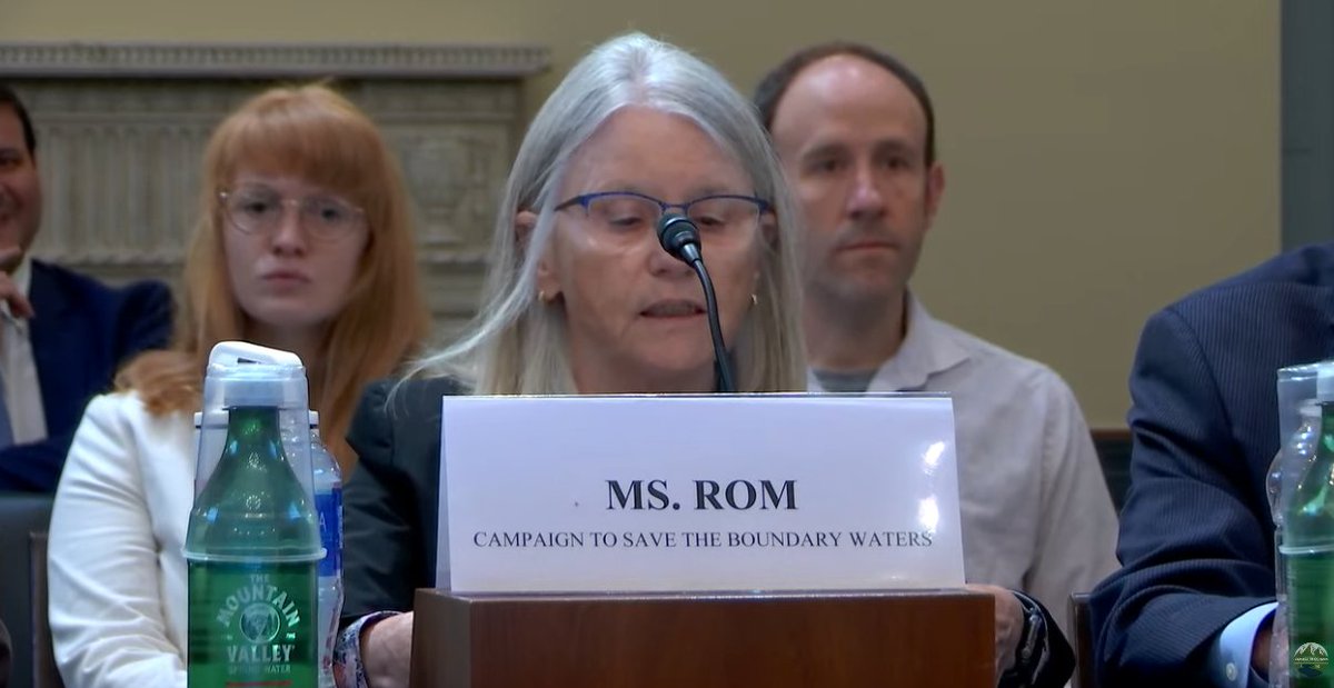 savethebwca's tweet photo. We just left a hearing for Rep. Stauber’s two bills attacking the Boundary Waters’ 20-year ban on mining in its headwaters. Becky Rom, National Chair of the Campaign to Save the Boundary Waters, was the only witness who testified on behalf of protecting the Boundary Waters. https://t.co/R3eeSEicR2