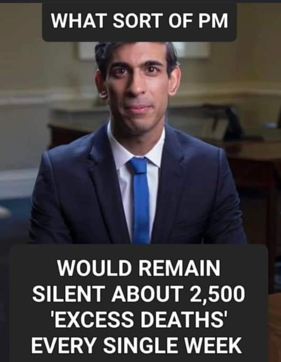 LozzaFox's tweet photo. If it only saves one life, we are going to lock you in your homes.
If it only saves one live, you must wear this pointless mask.
If it only saves one life, we are going to destroy your kids' education.

What about these 2,500 weekly lost lives?

Do they matter @RishiSunak? https://t.co/x2o0j4bWLK
