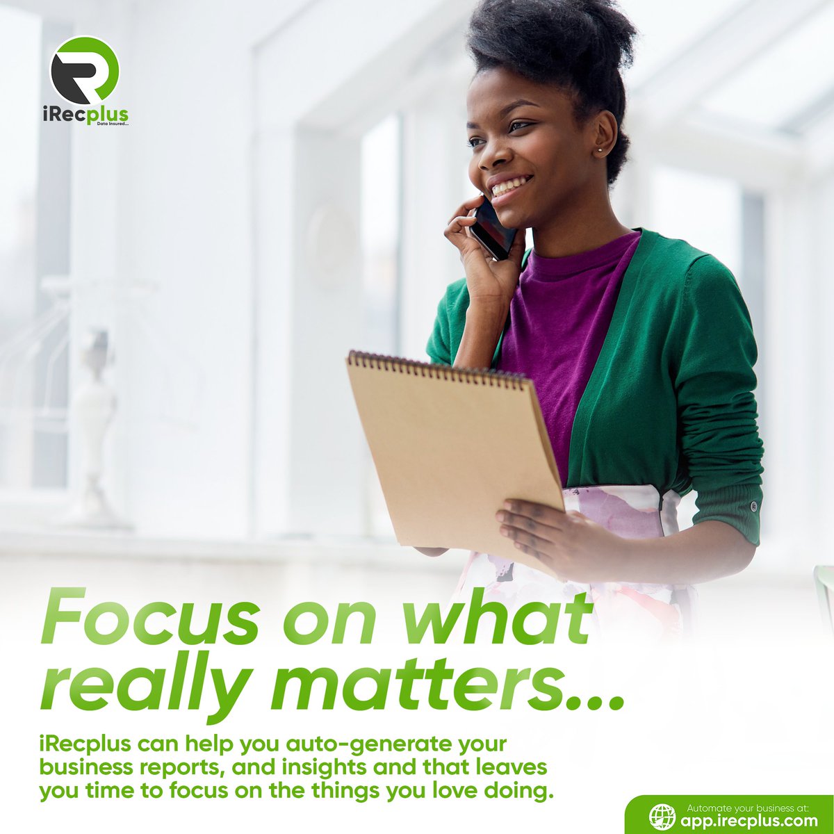 IRecplus's tweet photo. What's more important than your business?
iRecplus is here to automate the boring tasks while you focus on your business!
.
.
.
#iRecplus #automation #focus #BusinessAutomation https://t.co/QfKjHCBOd8