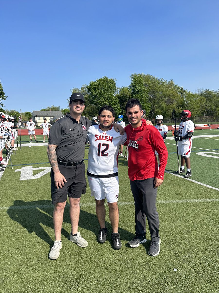 WitchesLax's tweet image. Lost in the excitement of the win yesterday- SENIOR DAY. 
#17 TJ McCarthy
#4 Jayden Cannon 
#12 Will Cuevas 
Thank you men for all of your perseverance and contributions to the program. Your coaches and teammates appreciate you!!! #GoWitch #CO23