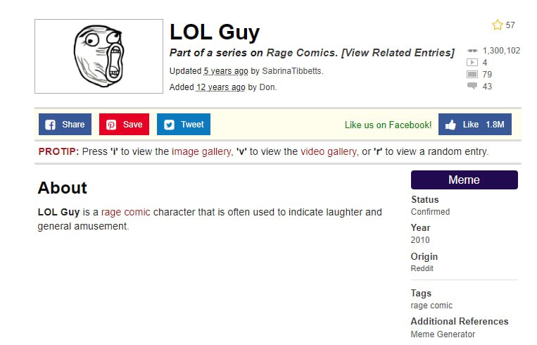 LOL GUY is from 2010. This is one of the most iconic and original memes there are on the internet.

LOLOLOLOLOLOL $OOO