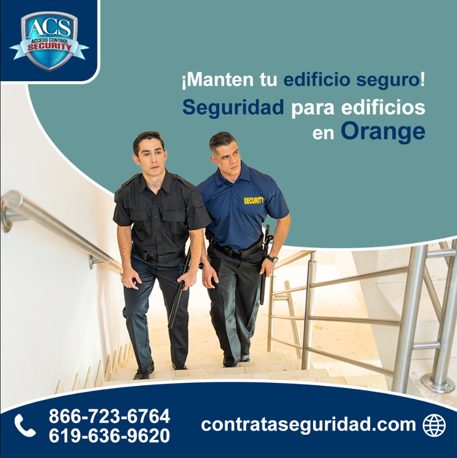 ACSeespanol's tweet photo. Sabemos la duración adecuada para que sus entradas estén vigiladas en Orange. Para más información sobre guardias de seguridad en Orange llame a 866-723-6764 o +1 619-636-9620 https://t.co/mbZyUbMe1r
#AccessControlSecurity
#Buildingsecurity
#Seguridadindustrial
#Apartmentsecurity https://t.co/45IeVVbh47