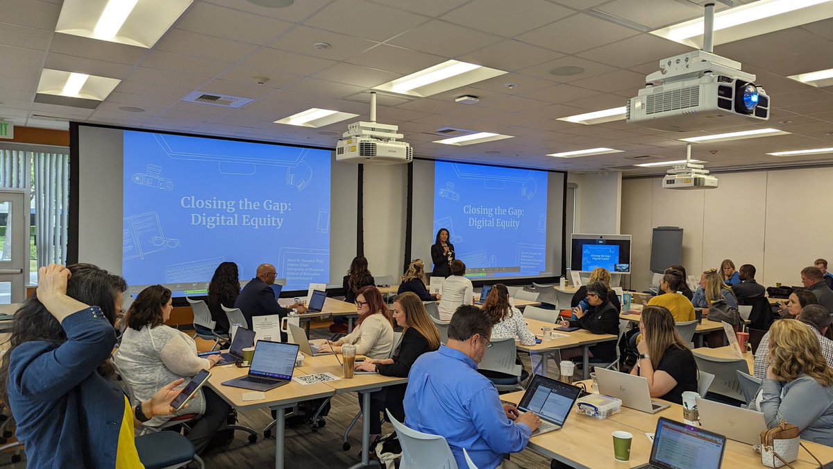 DrSonal_EDU's tweet photo. @NicolRHoward wrapping up our book study "Closing the Gap: Digital Equity"
#IETLN #Humanizingpedagogy @sarahdateechur
Incredible #WomanLeader @UofRedlands @SBCountySchools @SBCSS_EdTech @RCOE https://t.co/K6GC4leG9k