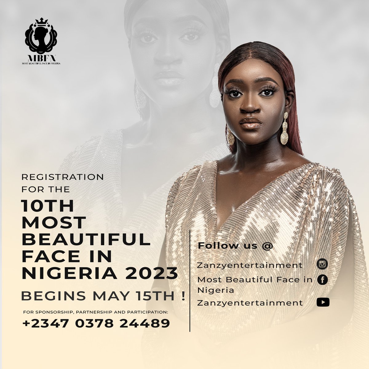 zanzyENT's tweet photo. Ladies it's about time again 
      Who will be driving home an SUV  !
MOST BEAUTIFUL FACE IN NIGERIA 2023
     Registration is about to begin !

Tell someone about it ! 

@everyone https://t.co/eJBXxJeMfP