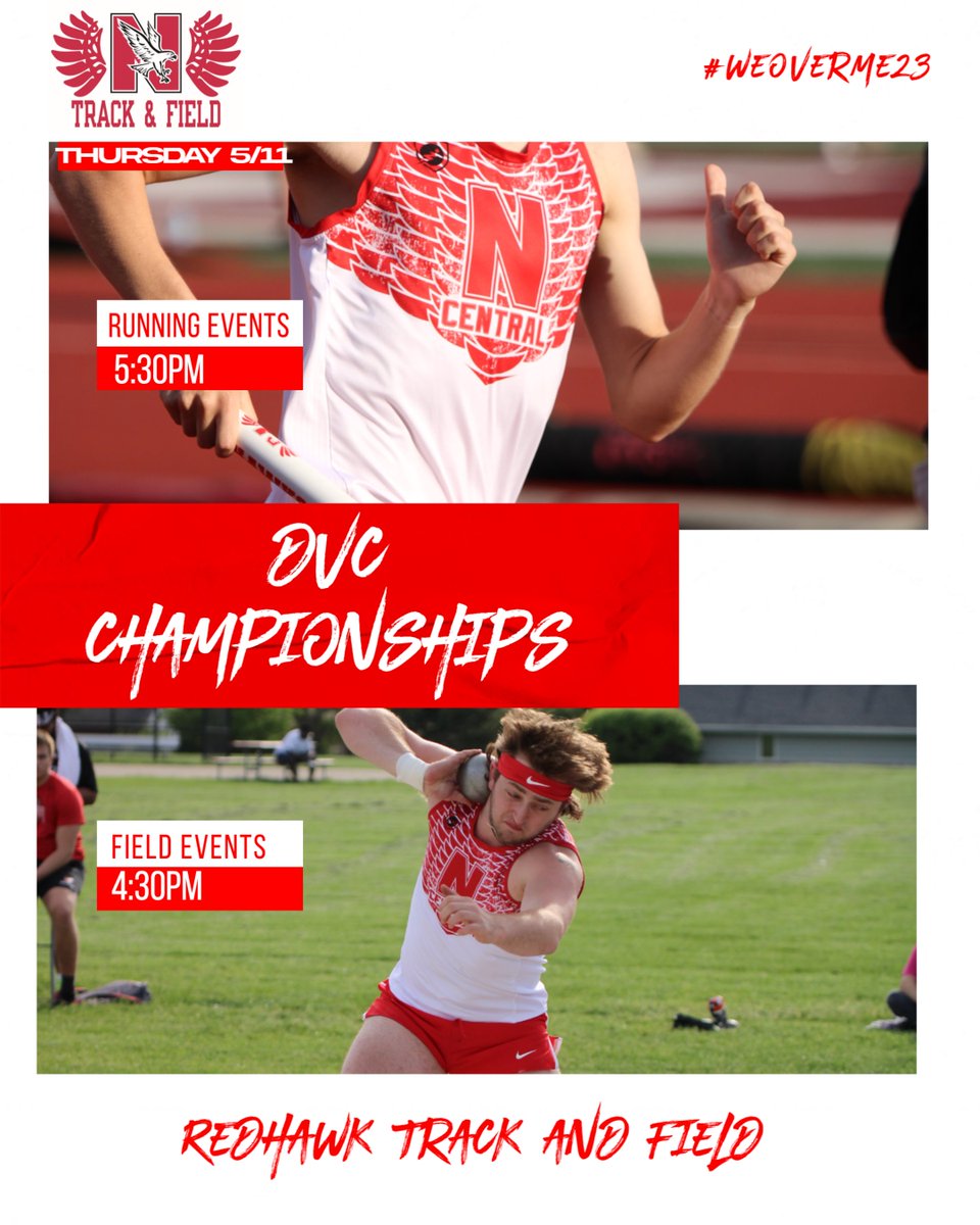 CoachStackNCHS's tweet photo. DVC Day! Let's go Redhawks and get after it as a team today! #weoverme23 Live results - https://t.co/hBKcA9Qazd https://t.co/PrnYl9SqMM