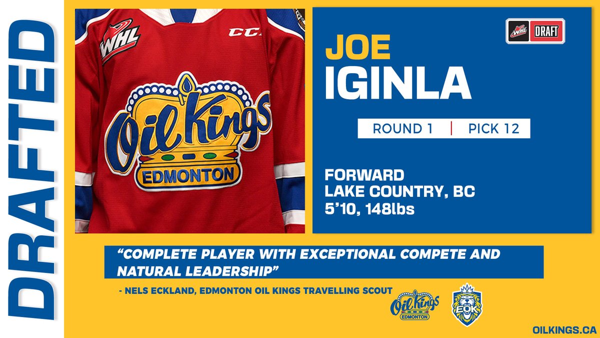 Edmonton Oil Kings on Twitter "With the 12th overall pick in the 2023