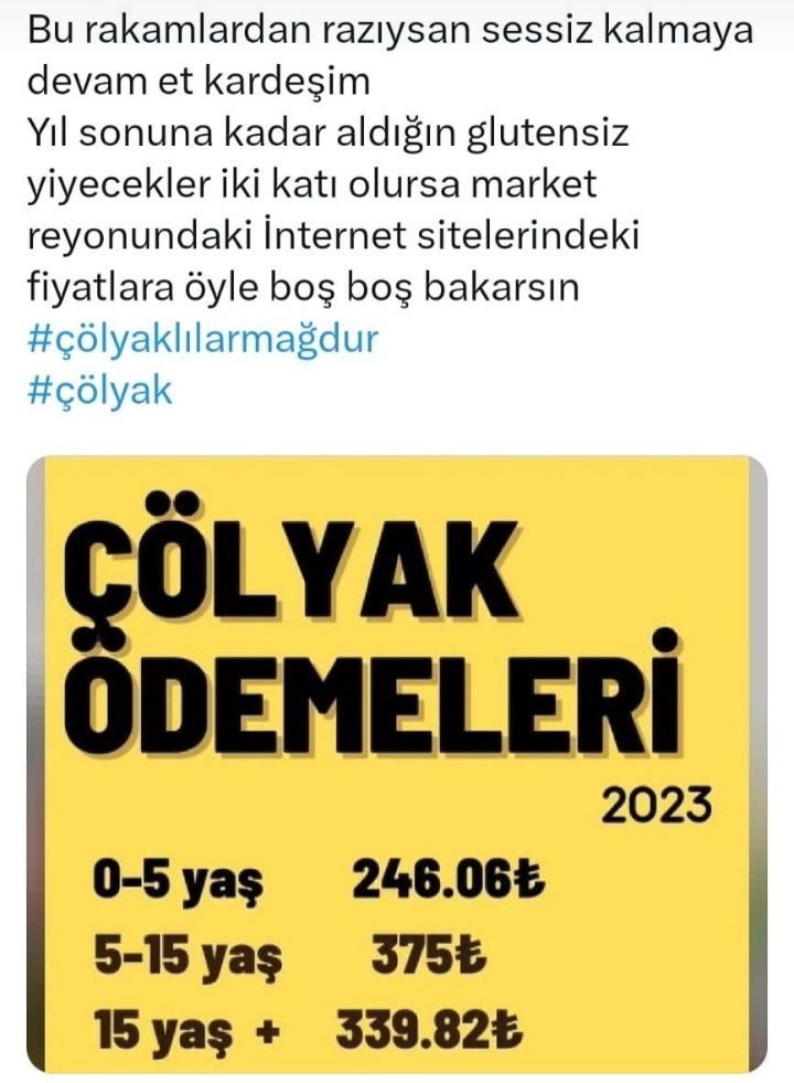 emineemine2727's tweet photo. #çölyaklılarmağdur
#çölyak https://t.co/0le9LF4JfG