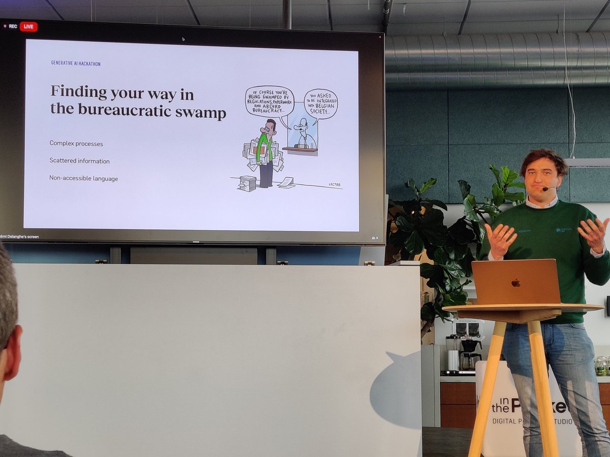 ArentsHA's tweet photo. #GenAIChallenge: slechts 24 uur had @itpocket nodig om met generatieve #AI een slimme #gids te bouwen doorheen het Belgisch #bureaucratisch doolhof: niet browsen, niet zoeken, maar gewoon simpelweg #vragen https://t.co/eXrxyjAtJ2