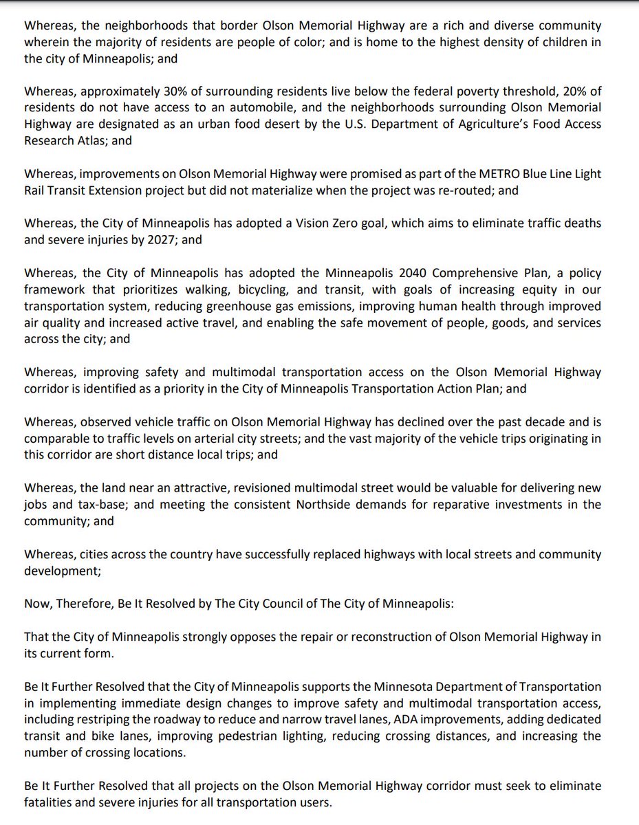 WedgeLIVE's tweet photo. The Mpls City Council passed a resolution this morning to "support an Olson Memorial Highway redesign prioritizing public health, racial equity, safety, affordability, accessibility, and sustainability." In other words, asking @MnDOT for highway removal.
https://t.co/Q0HF6bNIen https://t.co/lIUv3yJT9H