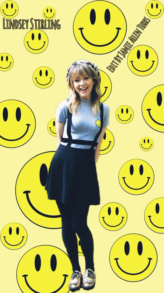 Lindsey Stirling With A Smile Face Background I Made 🙂🎻 @LindseyStirling #StirlingitesForLife
