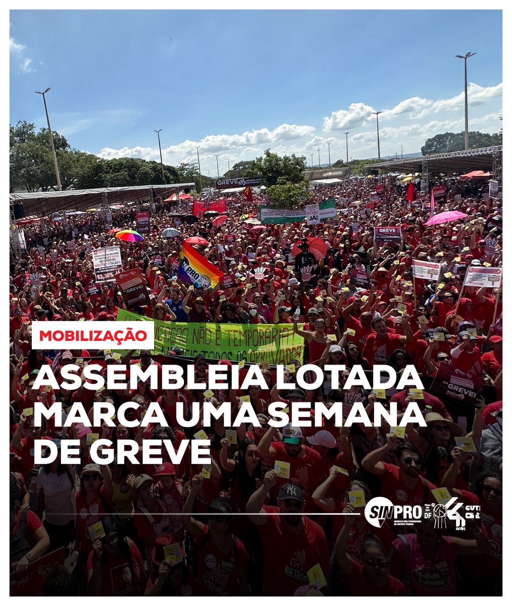 sinprodf's tweet photo. Em assembleia geral lotada na manhã desta quinta-feira, 11 de maio, a categoria se mostrou, mais uma vez, disposta à luta. A mobilização expressiva propiciou a retomada da mesa de negociações com o GDF. Leia mais: https://t.co/8rQkjDOmYM.
#IbaneisRespeiteaEducação #BastaDeDescaso https://t.co/v4Kf1IgI3r
