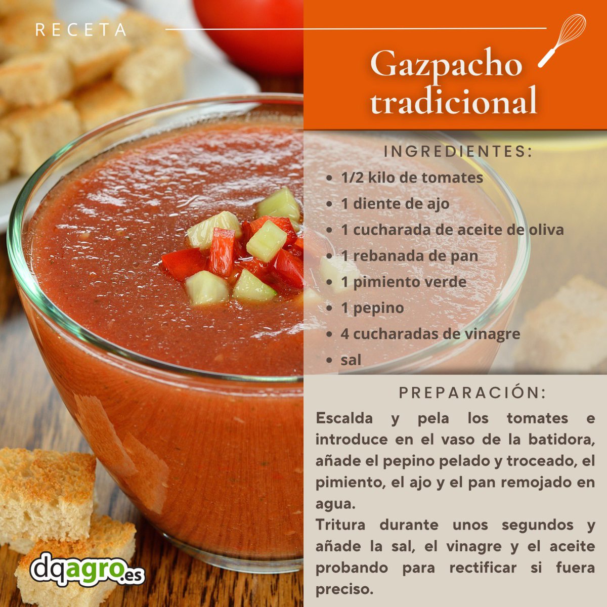 Cuando Dqagro y Cropcell se unen tu cultivo lo nota 📈

Nuestra línea de materiales fertilizantes orgánicos certificados de alta eficiencia para la producción de cultivos orgánicos, es todo lo que necesitas 🌱

Desliza para ver nuestra receta de "Gazpacho tradicional"