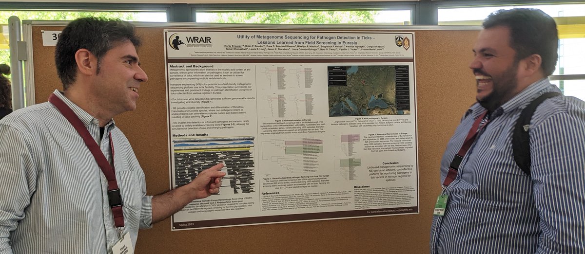 ento_wrbu's tweet photo. Yesterday WRBU presented 3 posters at the  One Health Research Symposium organized by @wrair and @smithsonian!  @REDINET_Program research from Dr. Koray Ergunay, Dr. Hsiao-Mei Liao and Dr. Suppaluck Nelson and the launch of VectorMap by David Pecor and Alex Potter. #OneHealth https://t.co/EQM1cX7YDI