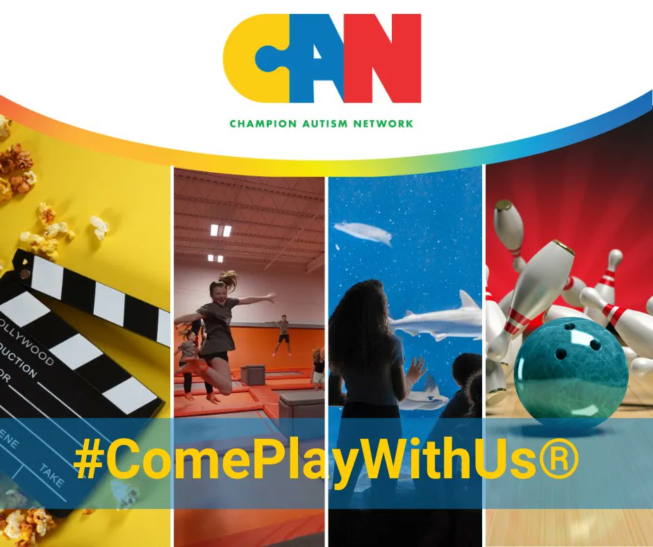 Join our event this weekend! Check the events page for details! buff.ly/3e6pX0Y  

#ComePlayWithUs® #YesYouCAN® #ChampionAutismNetwork #AutismAcceptance #SensoryFriendly #AutismAwareness #Autism #AutismCommunity #DifferentNotLess #AutismFamily #AutismFamilyExperiences