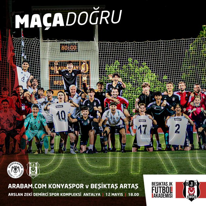 U16 Gelişim Ligi Play-Off Final Maçı
Beşiktaş - Konyaspor
12 Mayıs  Cuma -18.00
Antalya Arslan Zeki Demir Spor Kompleksi

#GeleceğinKartalları