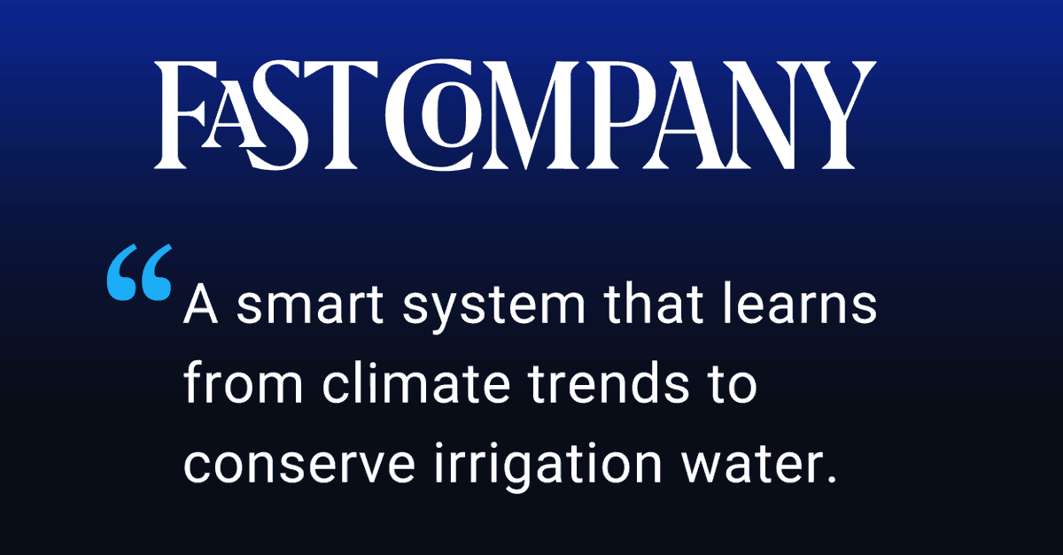SmartRainInc's tweet photo. Smart Rain has received shoutouts from Fast Company, Inc. Magazine, and ABC for our innovative irrigation technology.

Watch our videos to see what everyone is talking about: https://t.co/kDtsaZlc5M 

#SaveWater #Sustainability #Innovation #Technology #SmartRain #ConserveWate ... https://t.co/i3RYJBrFBc
