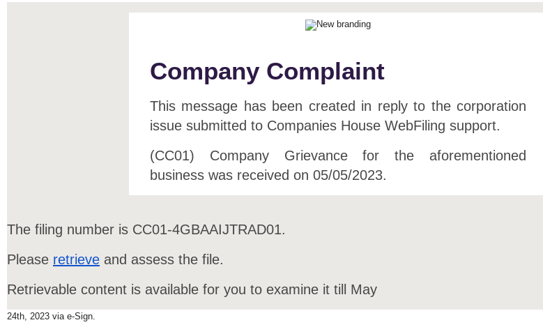 Well this looks legit! #companieshouse #UKGovernment #phishing #fraudprevention