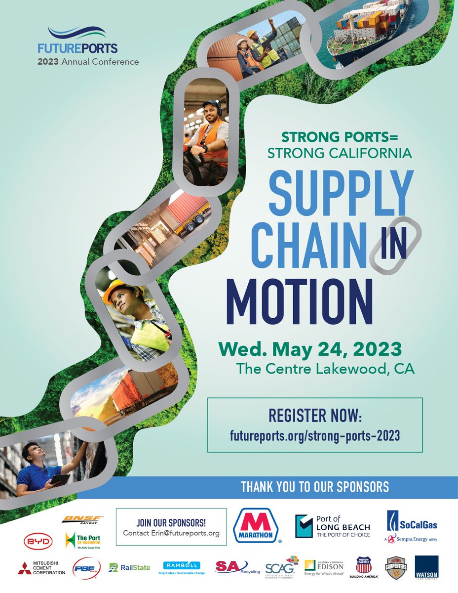 FuturePorts (@futureports) on Twitter photo There's still time to register to hear from our workforce panel #RobertBrown #NoelHacegaba <a href="/BonnieNixon1/">Bonnie Nixon</a> <a href="/VyasSupplyChain/">The Nick Vyas</a> as they discuss what's really happening in the labor market across the industry & how it's impacting the Ports.
#StrongPorts2023 bit.ly/42rAasV There's still time to register to hear from our workforce panel #RobertBrown #NoelHacegaba <a href="/BonnieNixon1/">Bonnie Nixon</a> <a href="/VyasSupplyChain/">The Nick Vyas</a> as they discuss what's really happening in the labor market across the industry & how it's impacting the Ports.
#StrongPorts2023 bit.ly/42rAasV