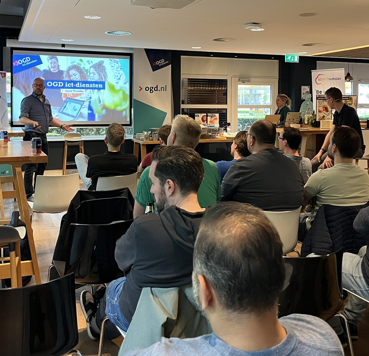 AzureThursday's tweet photo. It’s #AzureThursday! 
Just kicked-off by our host of the evening @OGD_ict https://t.co/UWBD0iic52