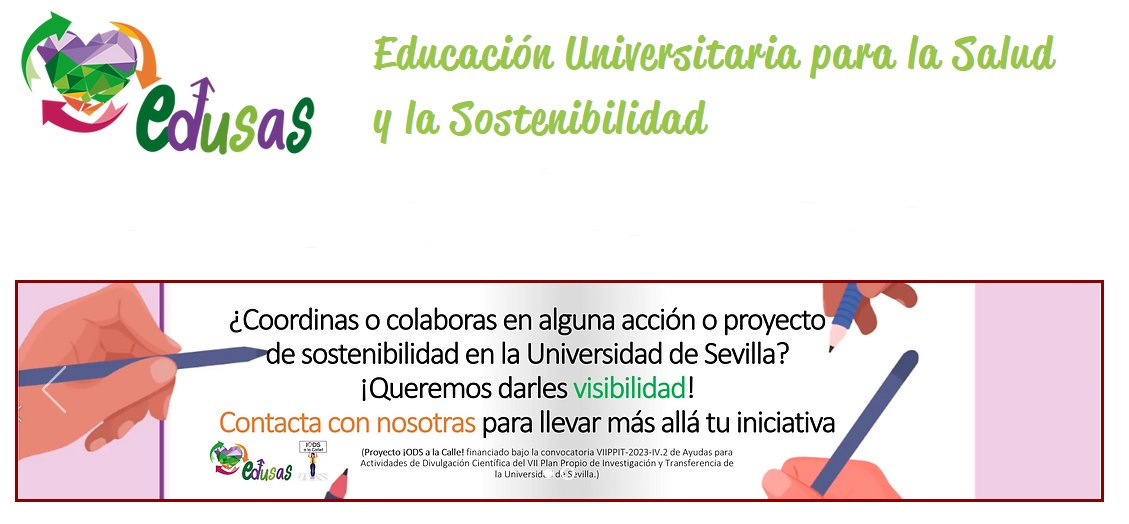 unisevilla's tweet photo. 🤩 Si eres de la US y participas en una acción de #sostenibilidad, te esperamos en la iniciativa #EDUSAS, que le dará un impulso a tu proyecto
➡ https://t.co/MC2zLCB2cq
#DivulgaUS @Efp_US @InvestigaUS https://t.co/DT53BwyJo1