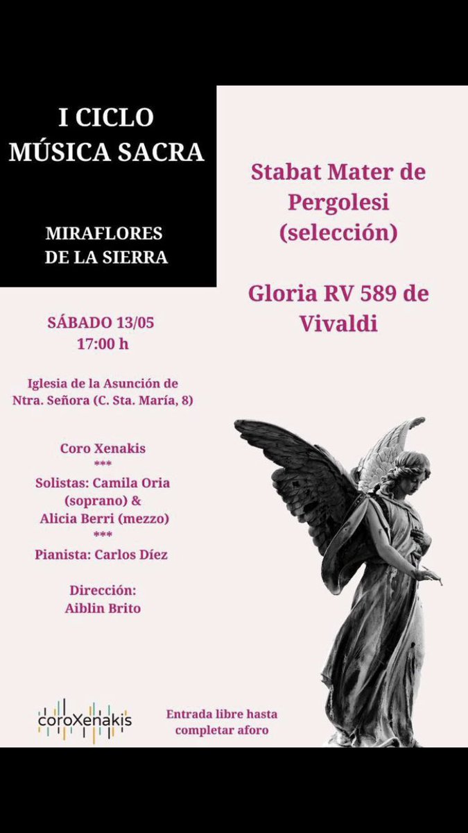 Ya solo queda un ensayo! 
Xenakis en el I Ciclo de Música Sacra Miraflores de la Sierra!