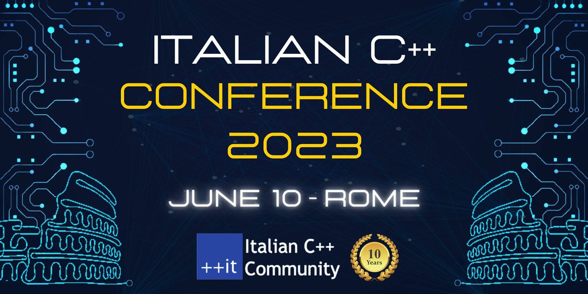 italiancpp's tweet image. Founded in 2013, the Italian C++ Community turns 10 this year! Attend our conference and celebrate with us. Free, 12 talks, 2 coffee breaks, lunch, networking...in Rome!What else?! Sure...gadgets! Lots of gadgets!🤫
Still in doubt?! Com'on!
italiancpp.github.io/con23/
#cpp #events