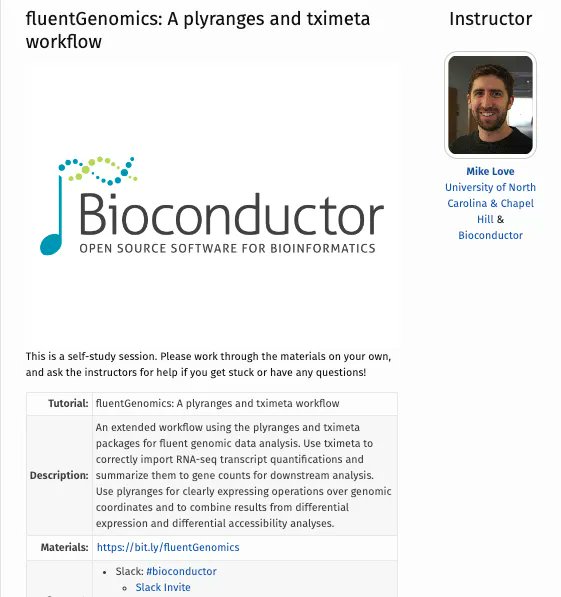 Bioconductor (@bioconductor) on Twitter photo 🎓 Upcoming #biocsmorgasbord! Learn "fluentGenomics: A plyranges and tximeta workflow" 🧬💻 with Mike Love <a href="/mikelove/">Michael Love</a>
📅 May 22-26
➡️ buff.ly/41iwsjZ
#Bioinformatics #rstats 🎓 Upcoming #biocsmorgasbord! Learn "fluentGenomics: A plyranges and tximeta workflow" 🧬💻 with Mike Love <a href="/mikelove/">Michael Love</a>
📅 May 22-26
➡️ buff.ly/41iwsjZ
#Bioinformatics #rstats