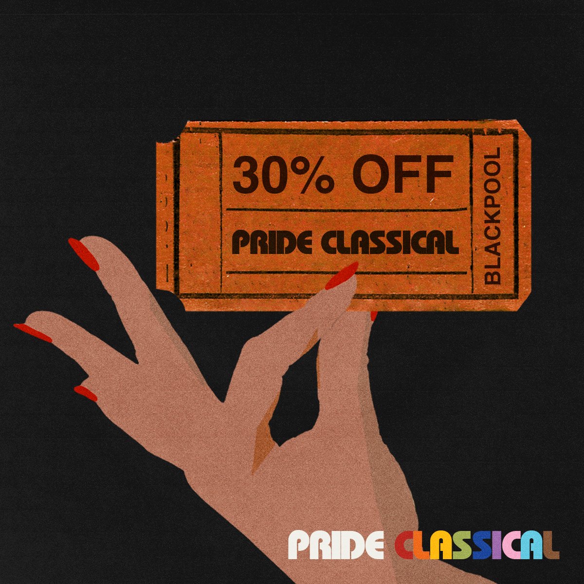 We've teamed up with Blackpool Pride to offer 30% off Pride Classical tickets for all Blackpool Pride ticket-holders. Get your @prideblackpool tickets now to access the 30% off discount code which you can use when booking your #PrideClassical tickets at prideclassical.com🎟