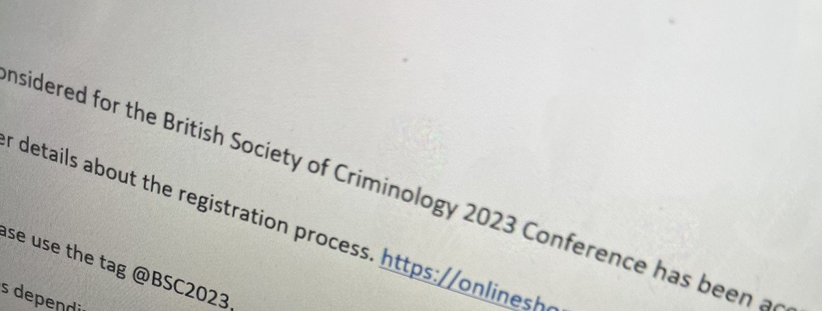 Really pleased to hear that my abstract has been accepted. Looks like I’m presenting at the @BSC2023 British Society of Criminology 2023 Conference! 🎉👏🏻#childsexualexploitation #victim #perpetrator #uclan