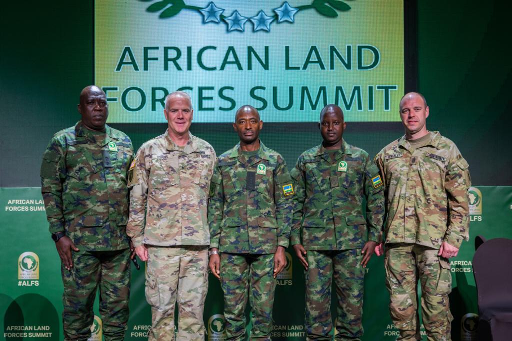 RDF Army Chief of Staff, Lt Gen Mubarakh Muganga attends the African Land Forces Summit from 8-12 May in Abidjan, Côte d’Ivoire. It is jointly organised by the US Army &amp; Côte d’Ivoire Armed Forces under the theme: "Addressing security challenges thru civil military partnerships"