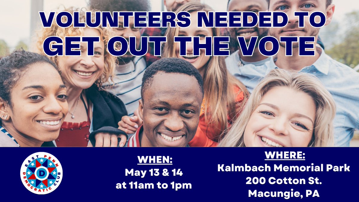 EPDemsClub's tweet photo. The May 16th primary is critical, especially with regard to getting the right people on the November ballot for school board. Please come help us GET OUT THE VOTE this Saturday and Sunday. https://t.co/dJNRwhpiAD