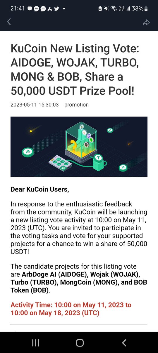 <a href="/ArbDogeAI/">.</a> Vote and Share this as much as you can. Soon it will get listed on <a href="/kucoincom/">KuCoin</a> and <a href="/binance/">Binance</a> <a href="/BinanceUS/">Binance.US 🇺🇸</a> .